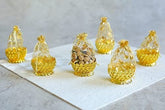Pack of 6 Royal Traditional Golden Decorative Net Potli Basket, Gifts For Dry Fruits Packing, Wedding, Baby Shower, Birthday Return Gift,